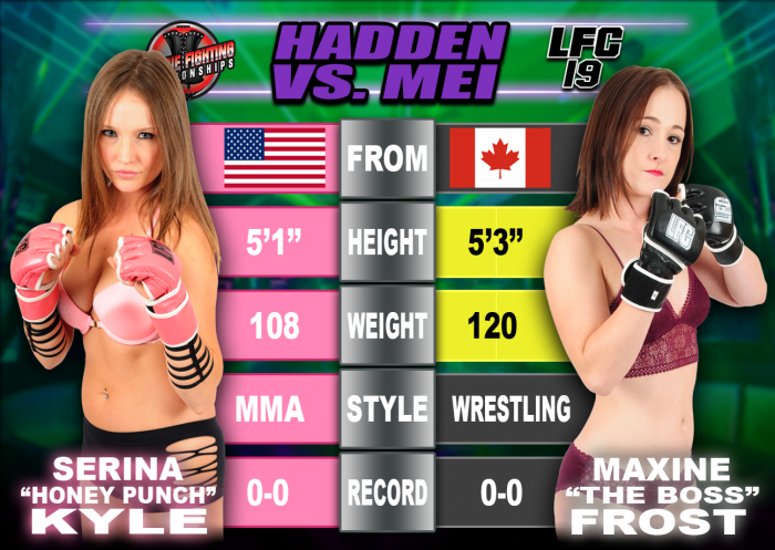 LFC19 Bout #3: Serina 'Honey Punch' Kyle vs Maxine 'The Boss' Frost